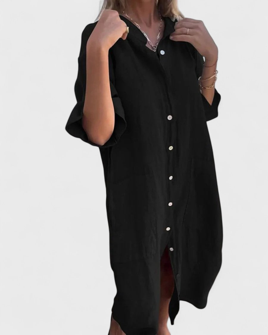 Fiona | Boho Shirt Dress