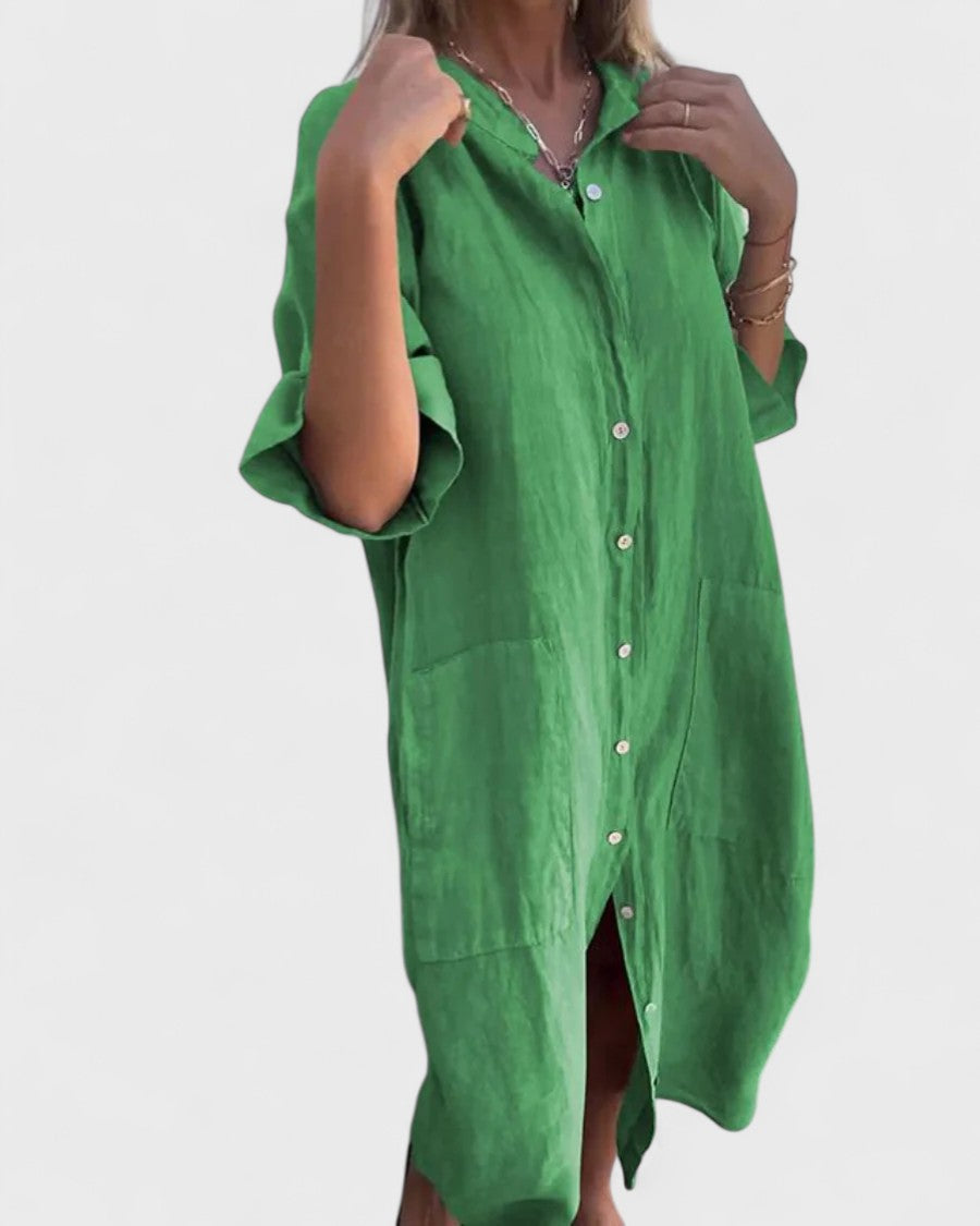 Fiona | Boho Shirt Dress