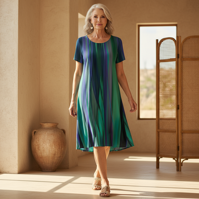 Genna - Casual Boho Gradient Dress