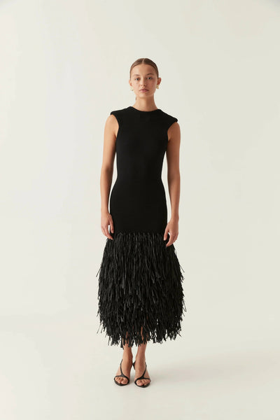 ANA | LONG FRINGE DRESS