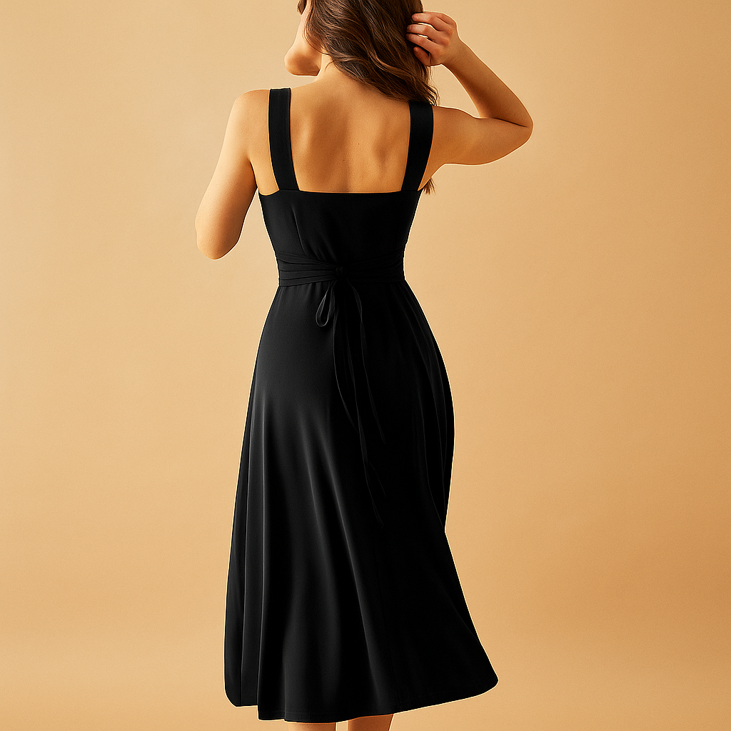 Claire | Women's Midi Dress with Square Neckline
