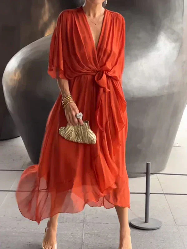 Evelyn V-Neck Dress