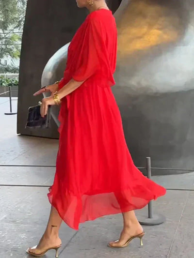 Evelyn V-Neck Dress