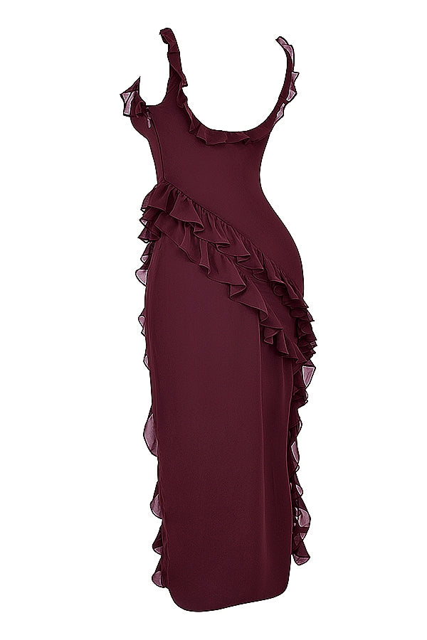 DALILA | LONG DRESS WITH RUFFLES