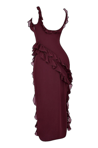 DALILA | LONG DRESS WITH RUFFLES