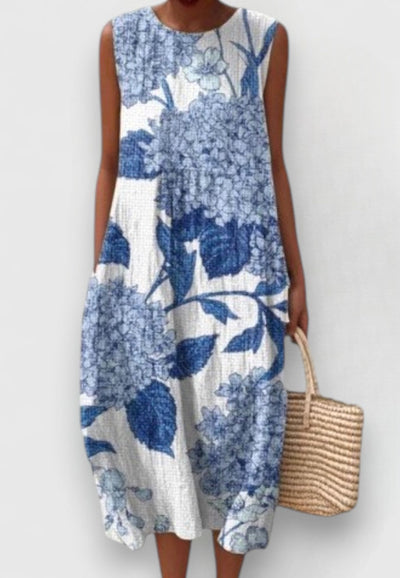 Alizhyah | Elegant Ocean Blue Dress