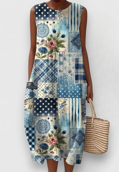 Alizhyah | Elegant Ocean Blue Dress